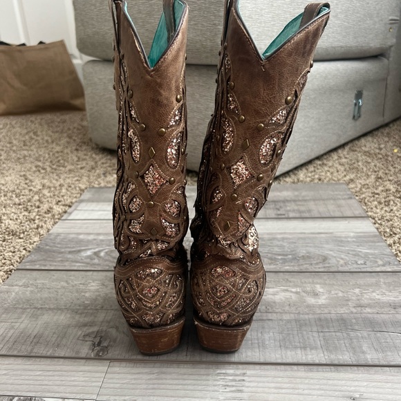 Corral Shoes Corral Brown Glitter Cowboy Boots Poshmark